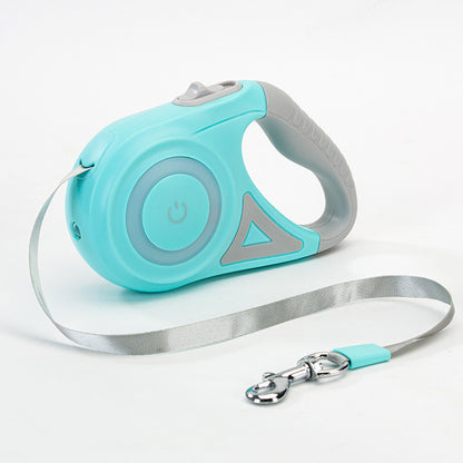Retractable Dog Leash with Spotlight & Collar