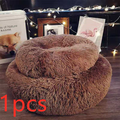 Small Pet Round Plush Dog Bed