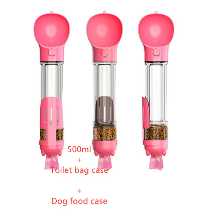 3-in-1 Portable Dog Water Bottle with Feeder