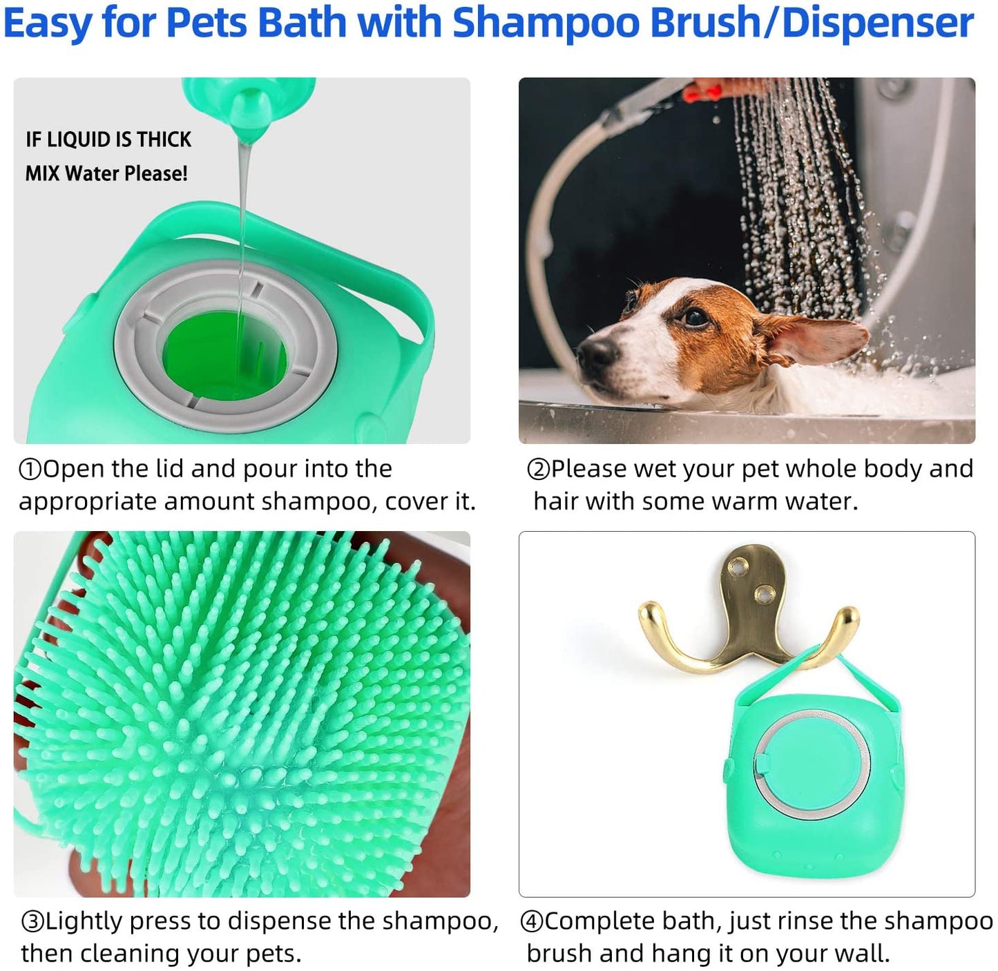 Pet Shampoo & Massage Brush