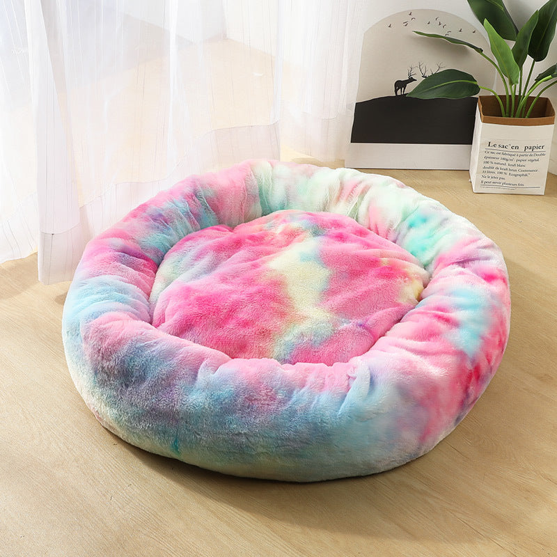 Small Pet Round Plush Dog Bed
