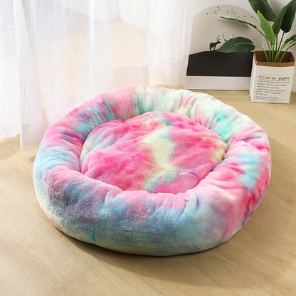Small Pet Round Plush Dog Bed