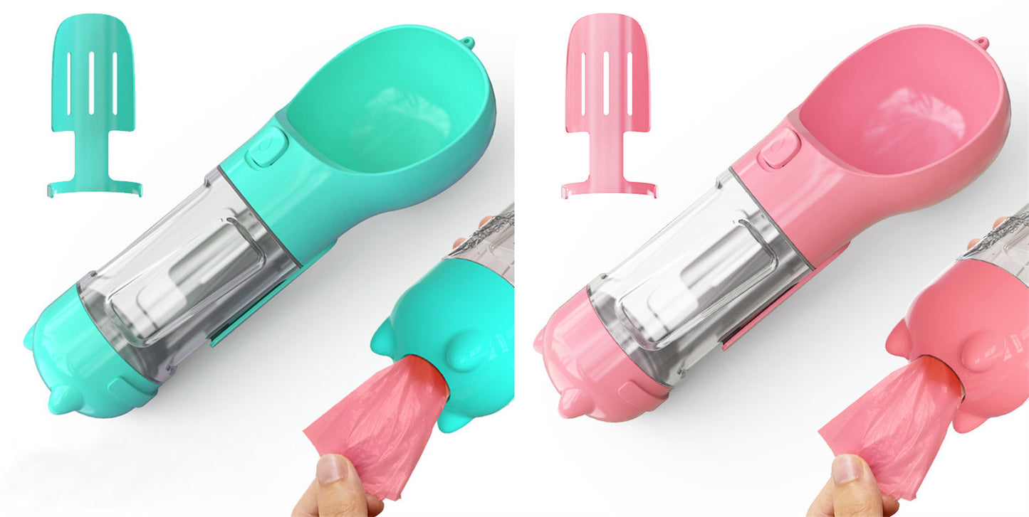 3-in-1 Portable Dog Water Bottle with Feeder