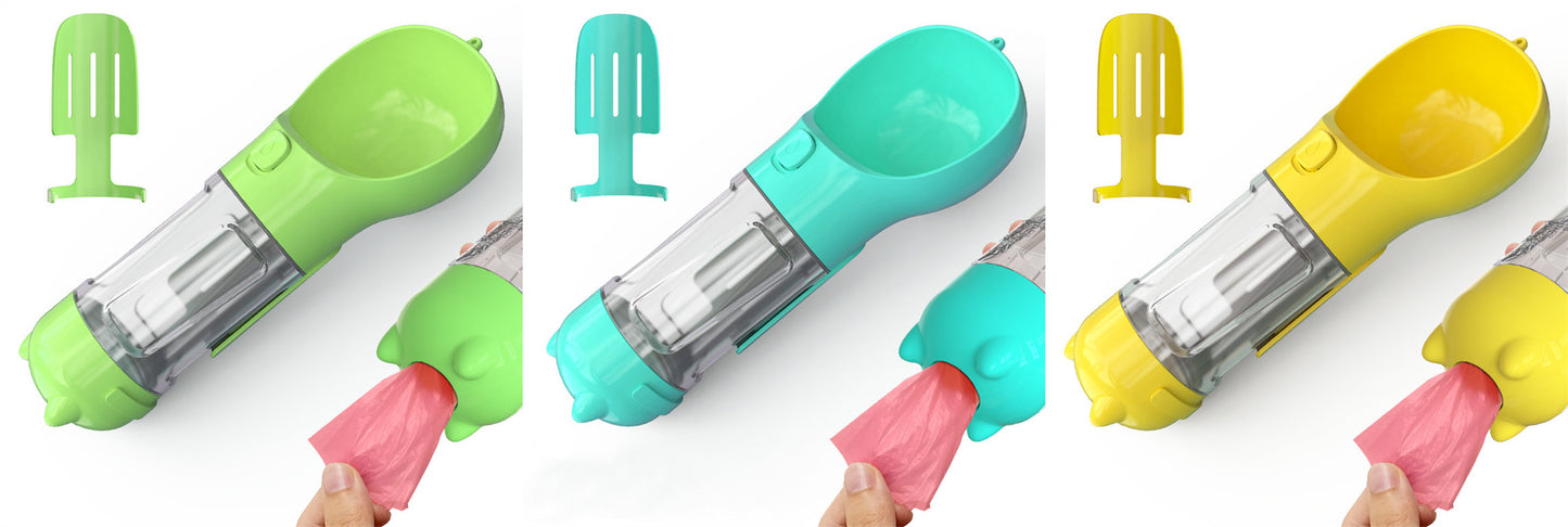 3-in-1 Portable Dog Water Bottle with Feeder