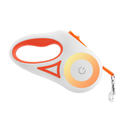 Retractable Dog Leash with Spotlight & Collar