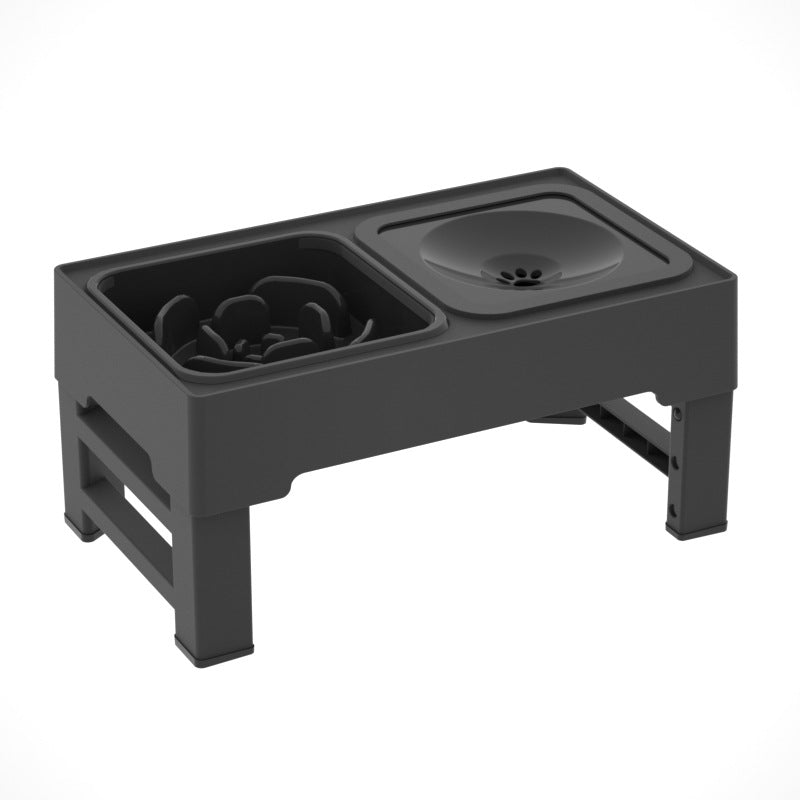 Adjustable Elevated Dog Double Bowls
