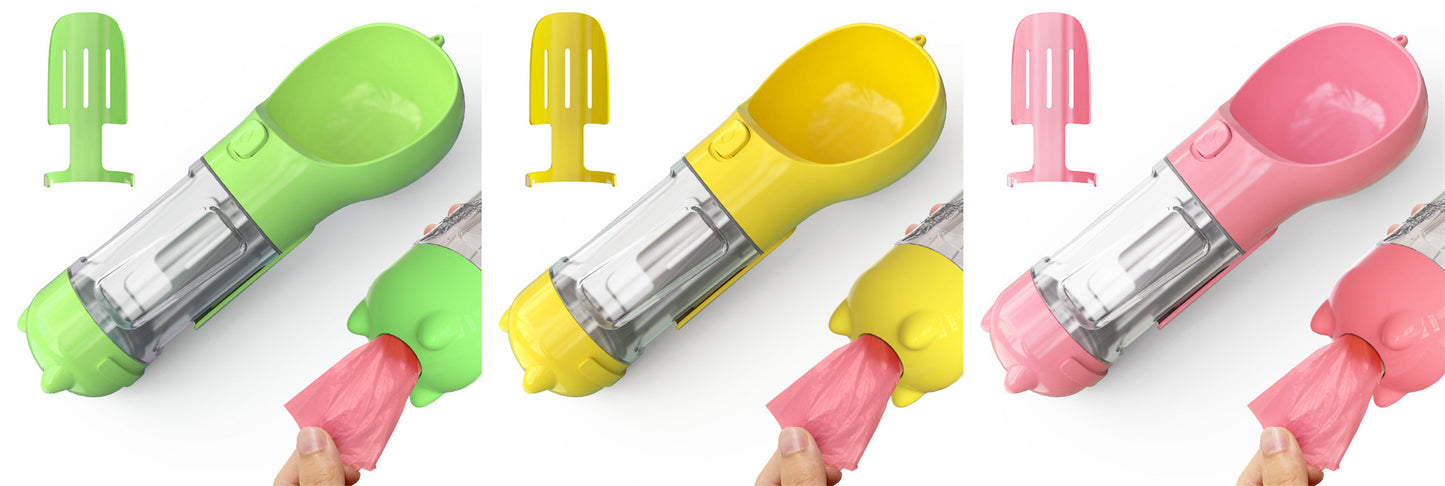 3-in-1 Portable Dog Water Bottle with Feeder