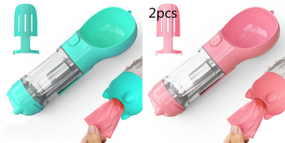 3-in-1 Portable Dog Water Bottle with Feeder
