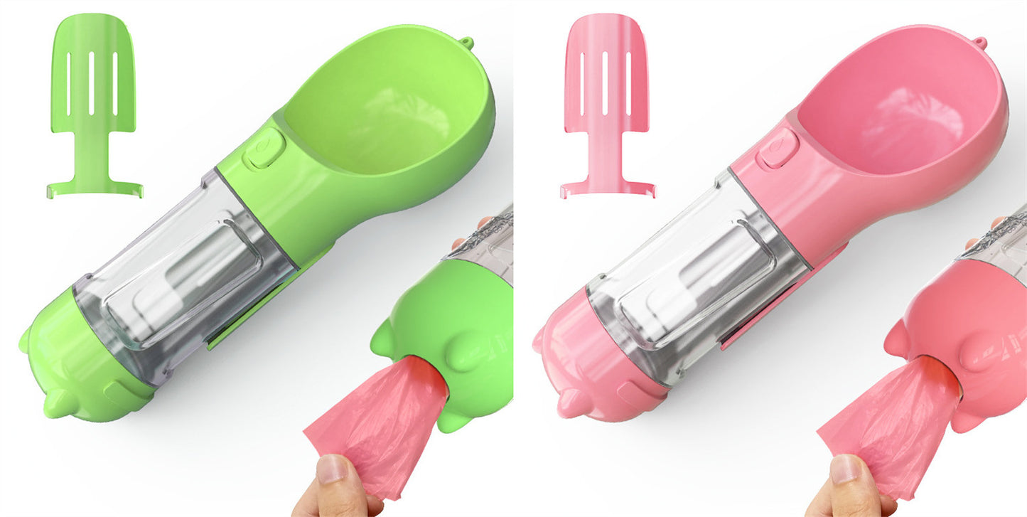 3-in-1 Portable Dog Water Bottle with Feeder