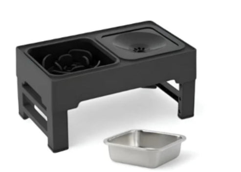Adjustable Elevated Dog Double Bowls