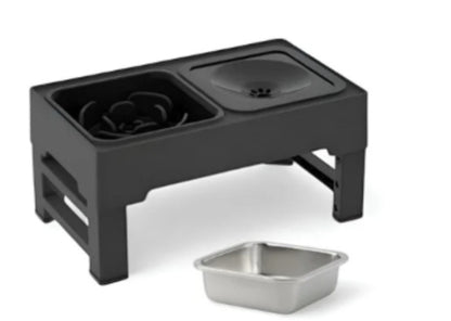 Adjustable Elevated Dog Double Bowls