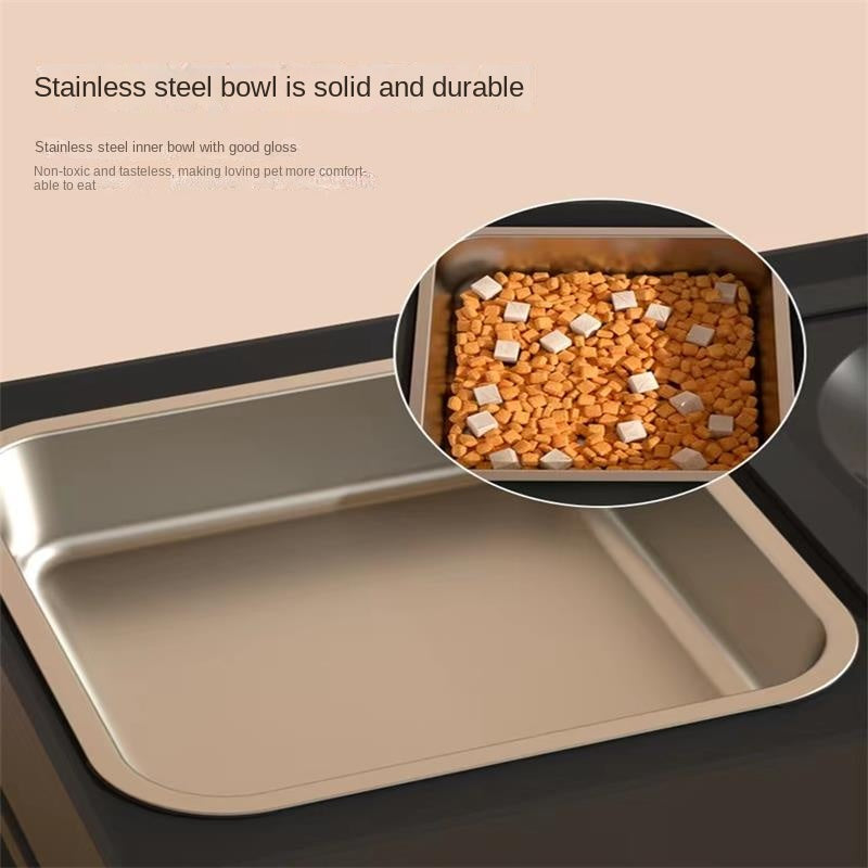 Adjustable Elevated Dog Double Bowls